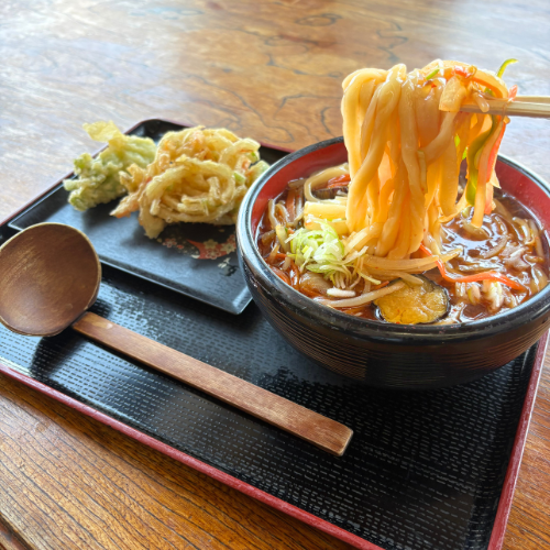 ピリ辛ジャントロうどん