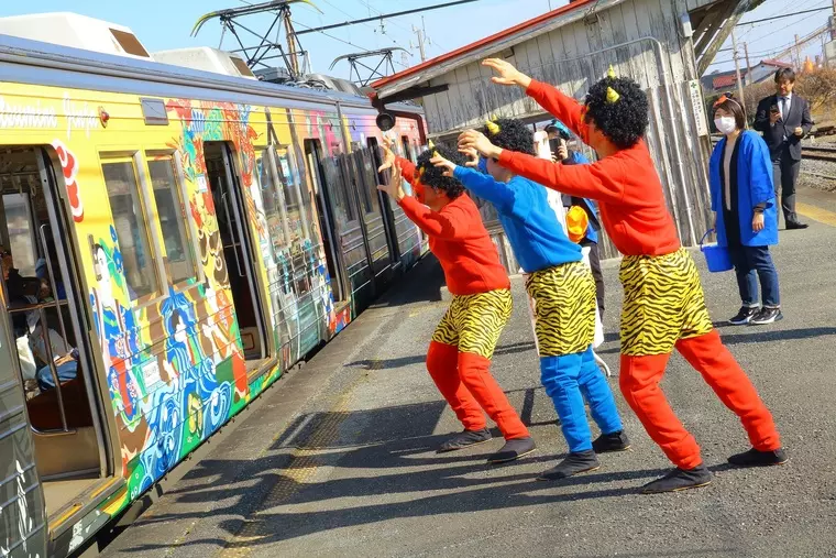 過去の節分豆まきトレインの様子 画像提供:秩父鉄道