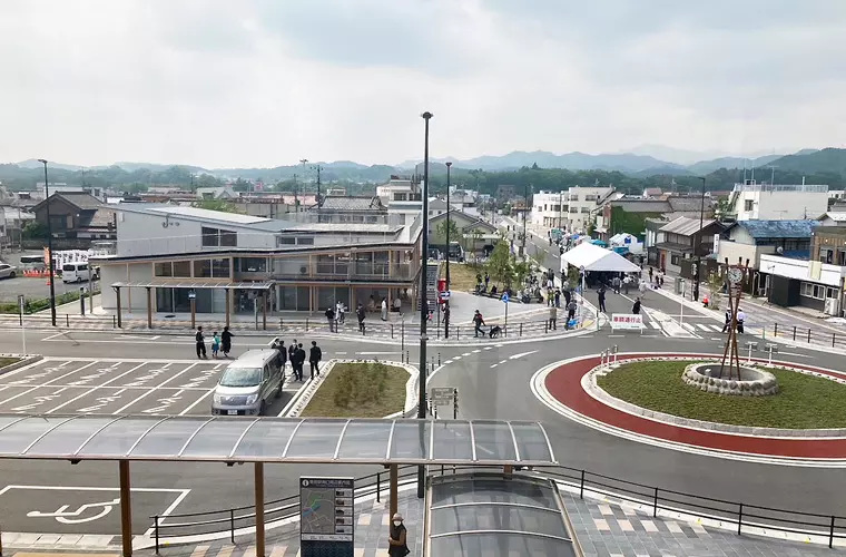 寄居駅からの南口の様子
