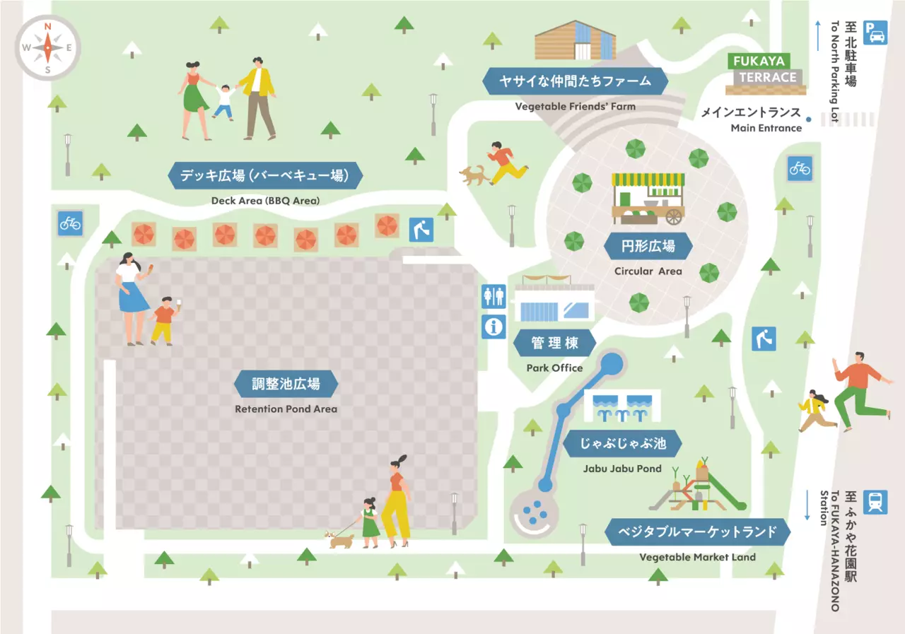 深谷テラスパーク エリアマップ